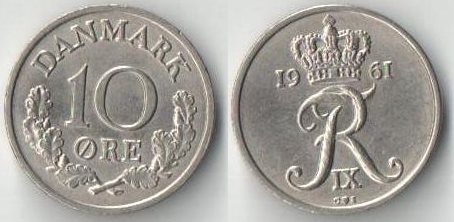 Дания 10 эре (1961-1971)