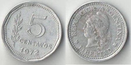 Аргентина 5 сентаво (1970-1974)