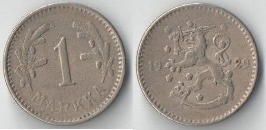 Финляндия 1 марка (1928-1940)