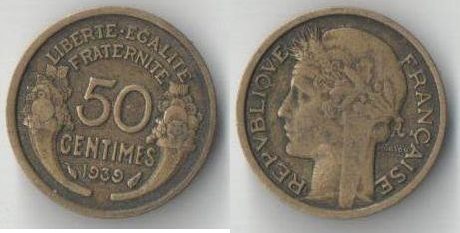 Франция 50 сантимов (1931-1941)