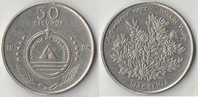 Кабо-Верде 50 эскудо 1994 год (цветок)