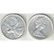 Канада 25 центов (1965-1966) год (Елизавета II) (тип II) (серебро)