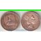 Фиджи 2 цента (1986-1987) (Елизавета II) (тип II, бронза) (нечастый тип и номинал)