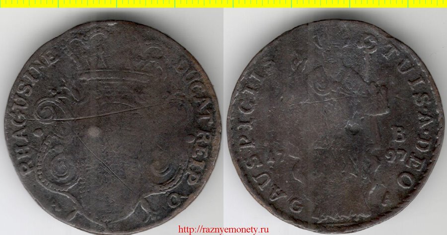 Хорватия, Республика Рагуза 1 дукат 1797 год (серебро) РЕДКОСТЬ