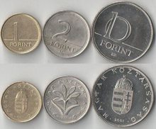 Венгрия 1, 2, 10 форинтов (1995-2003)
