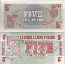 Великобритания 5 новых пенсов 6 серия 1972 год