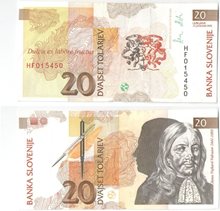 Словения 20 толариев 1992 год (обращение)