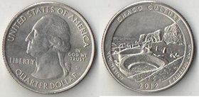 США 1/4 доллара 2012 год (Национальный исторический парк Чако)