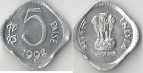 Индия 5 пайс (1984-1994) (маленький лев)