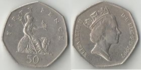 Великобритания 50 пенсов 1997 год (Елизавета II)