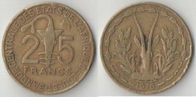 Западная африка 25 франков (1976-1979)