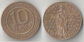 Франция 10 франков 1987 год (Миллениум)