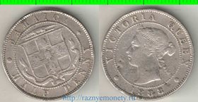 Ямайка 1/2 пенни (1869-1900) (Виктория) (нечастый номинал)