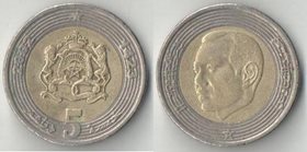 Марокко 5 дирхам 2002 год (биметалл)
