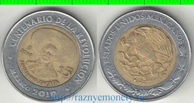 Мексика 5 песо 2010 год (Столетие революции - Эмилиано Запато) (биметалл)