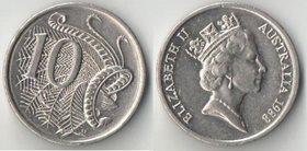 Австралия 10 центов (1988-1989) (Елизавета II) (тип II)