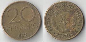 Германия (ГДР) 20 пфеннигов 1971 год А (нечастый год)