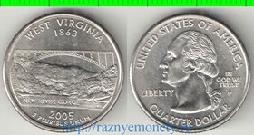 США 1/4 доллара 2005 год (Виржиния)