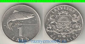 Латвия 1 лат (1992-2008) (рыба)
