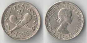 Новая Зеландия 3 пенса (1957-1965) (Елизавета II) (тип II)