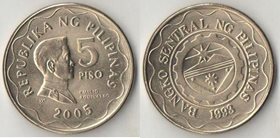 Филиппины 5 писо 2005 год (никель-латунь) блеск