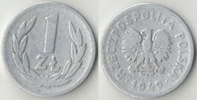 Польша 1 злотый 1949 год (алюминий)