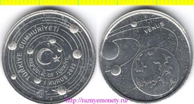 Турция 1 куруш 2022 год - ВЕНЕРА - Планеты Солнечной системы