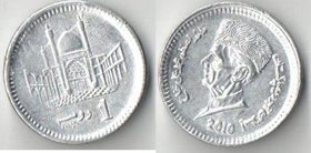 Пакистан 1 рупия (2010-2012) (алюминий) (нечастый тип)