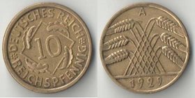 Германия (Веймарская республика) 10 REICHS пфеннигов 1929 год A