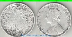 Индия 1 рупия 1862 год (Виктория королева) (серебро)