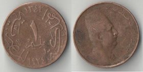 Египет 1 мильем 1924 (AH1342) год (Фуад I) (тип I)