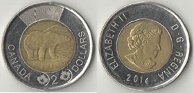 Канада 2 доллара 2014 года (Елизавета II) (биметалл)