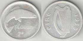 Ирландия 2 шиллинга (1 флорин) (1939-1943) (тип II, серебро)