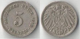 Германия (Империя) 5 пфеннигов (1890-1913) А