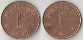 Малави 1 пенни 1968 год (редкий тип и номинал)