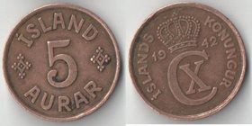 Исландия 5 эре (1940, 1942) (тип III)