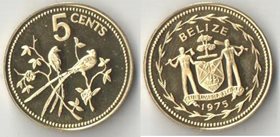 Белиз 5 центов 1975 год (номинал цифрой) (нечастый тип)
