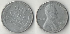 США 1 цент 1943 год (цинк)