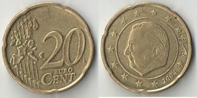Бельгия 20 евроцентов (2000-2004) (тип I)