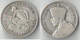 Новая Зеландия 1 шиллинг 1934 год (Георг V) (серебро)