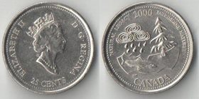 Канада 25 центов 2000 год (Елизавета II) (Природа)