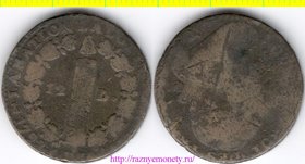 Франция 12 денье 1792 год - Людовик XVI - РЕДКОСТЬ