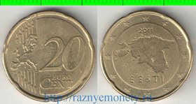 Эстония 20 евроцентов 2011 год