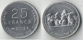 Коморские острова (Коморы) 25 франков 2013 год (сталь)