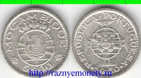 Мозамбик Португальский 5 эскудо 1960 год (тип III, год-тип, серебро)