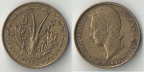 Того Французская 5 франков 1956 год (нечастый тип)