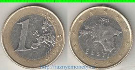 Эстония 1 евро 2011 год (биметалл)
