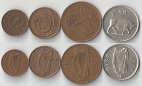 Ирландия 1/2, 1, 2, 5 пенсов (1971-1978)