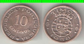 Тимор Португальский 10 сентаво 1958 год (год-тип) (редкий номинал)