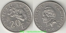 Новая Каледония 20 франков (1967, 1970) (тип I)